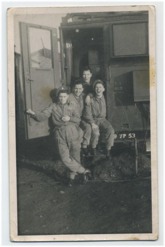 Sam Penman with army pals. c.1949/50