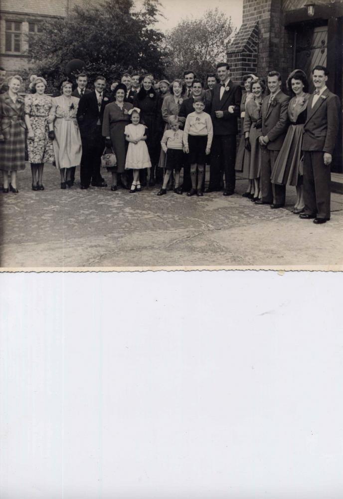 Ainscough / Caunce group wedding photo 1952