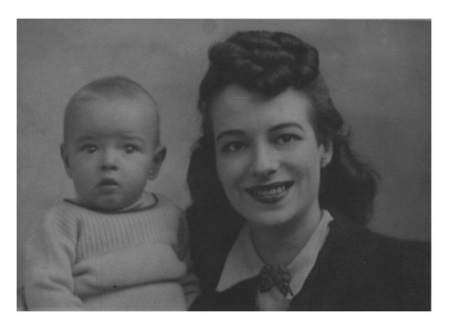 James Christopher's wife and son. Wigan, 1944