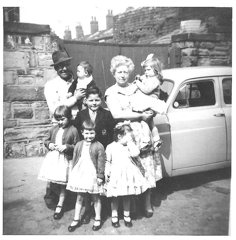 Grandma and Granddad Hankin with Grandchildren Mint Court Mid 1950s
