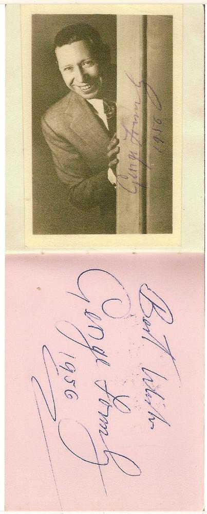 George Formby & Autograph 1956