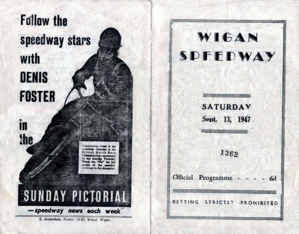 Speedway programme Laurel & Hardy