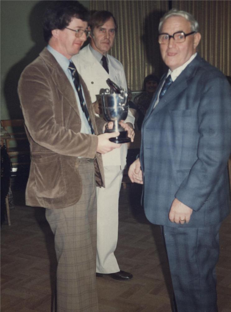presentation  of blundell bowling cup 1980
