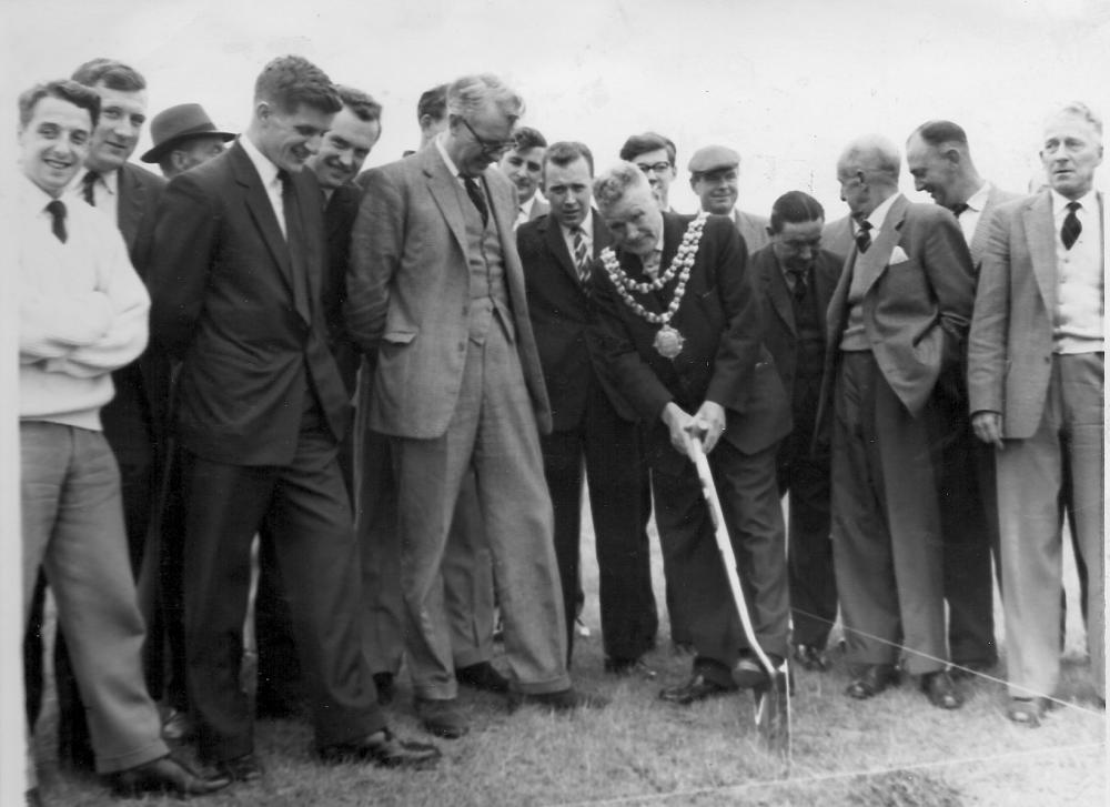 Douglas Valley - cutting the first sod in 1962.
