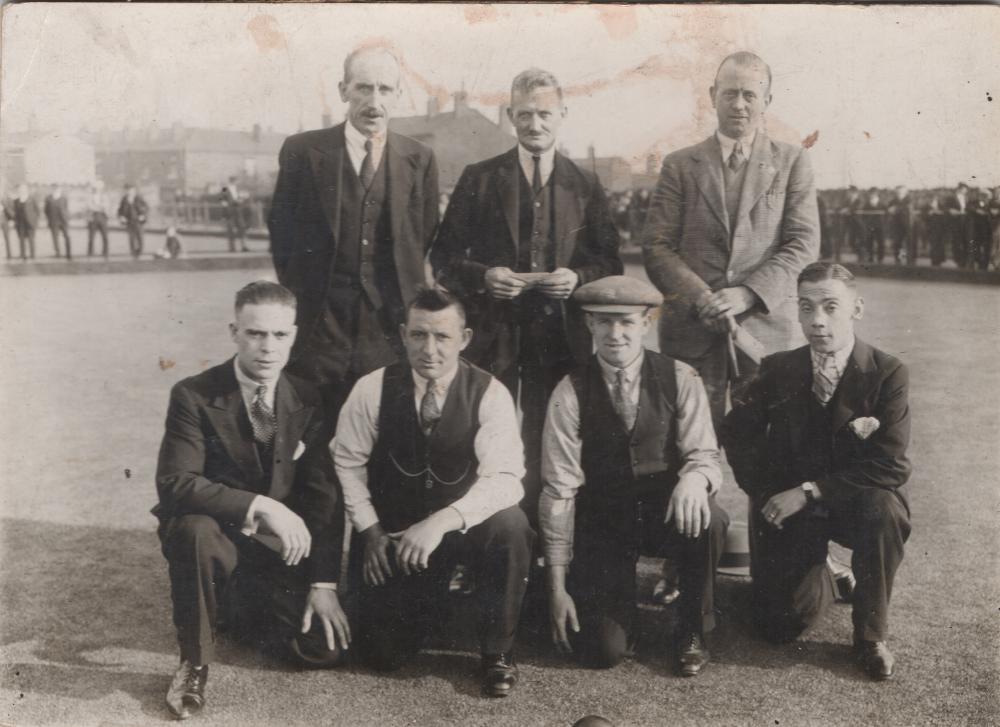 Bowling Team at Great Acre bowling club (?) circa 1927-1937