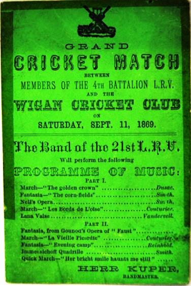WCC v 4th Battalion LRV in 1869