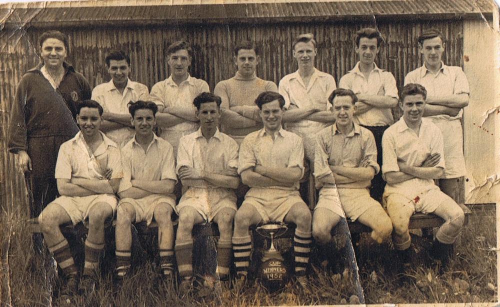 my husbands father his local football team shot::John Rourke...of trent road Norley Hall