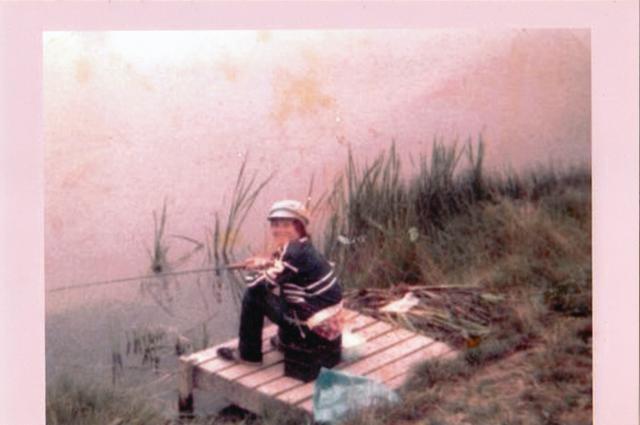 My son John fishing in my dads fishing match