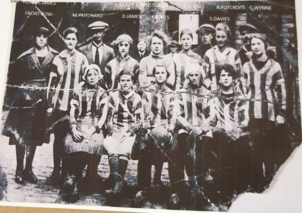 Bamfurlong colliery ladies football team. 