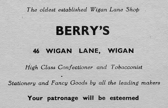 Berry's confectioner, Wigan Lane, 1956.