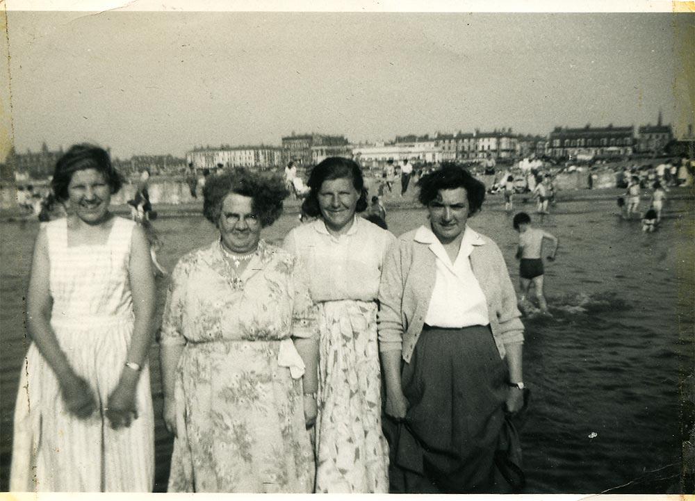 Marion Kelly on holiday in Blackpool, 1950s