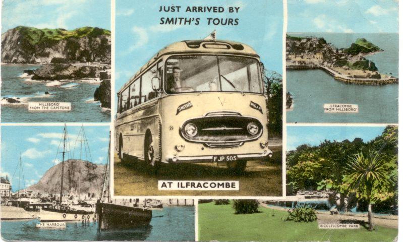 Smith's Coaches, Ilfracombe Postcard.