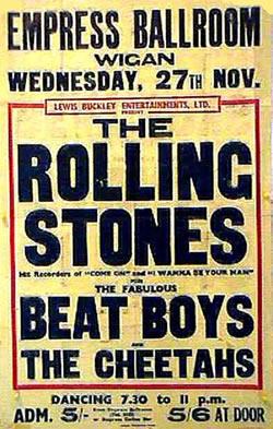 Wigan Empress poster1963/Beat Boys played with rolling stones