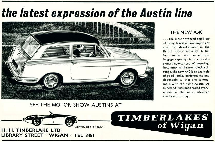 Timberlakes of Wigan ad, 1958