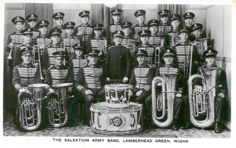Salvation Army Band, Lamberhead Green. 1934.