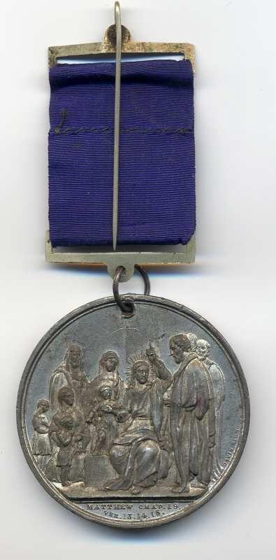 Wesleyan Sunday School medal, 1881.