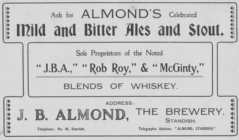 1911 Almond's Brewery Advert