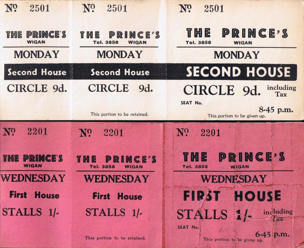 Tickets For The Princes Cinema  