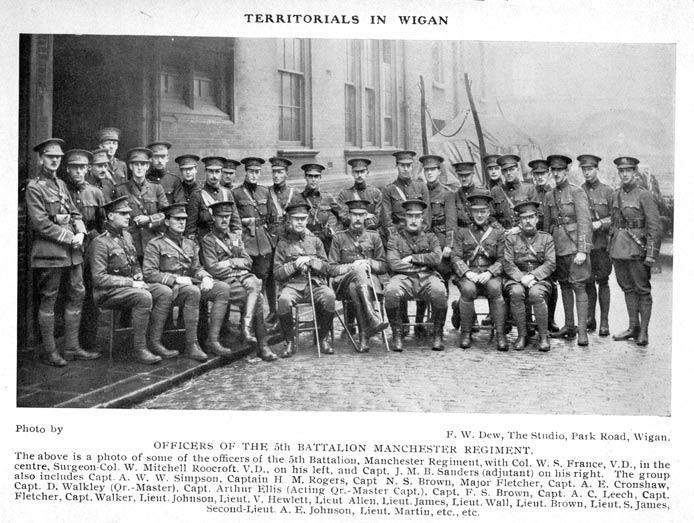  5th Battilion Manchester Regiment  (Wigan Territorials) 1914