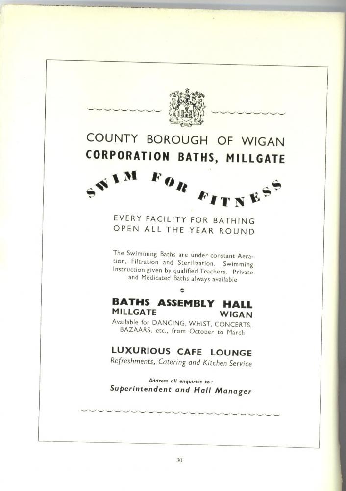 OLD BATHS AD FOR MILLGATE POOL