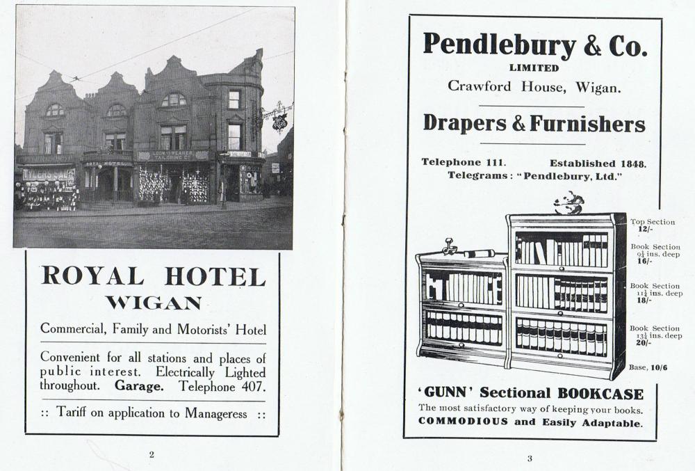 Royal Hotel & Pendlebury &Co 1914