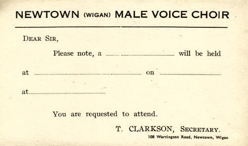 Newtown Male Voice Choir.