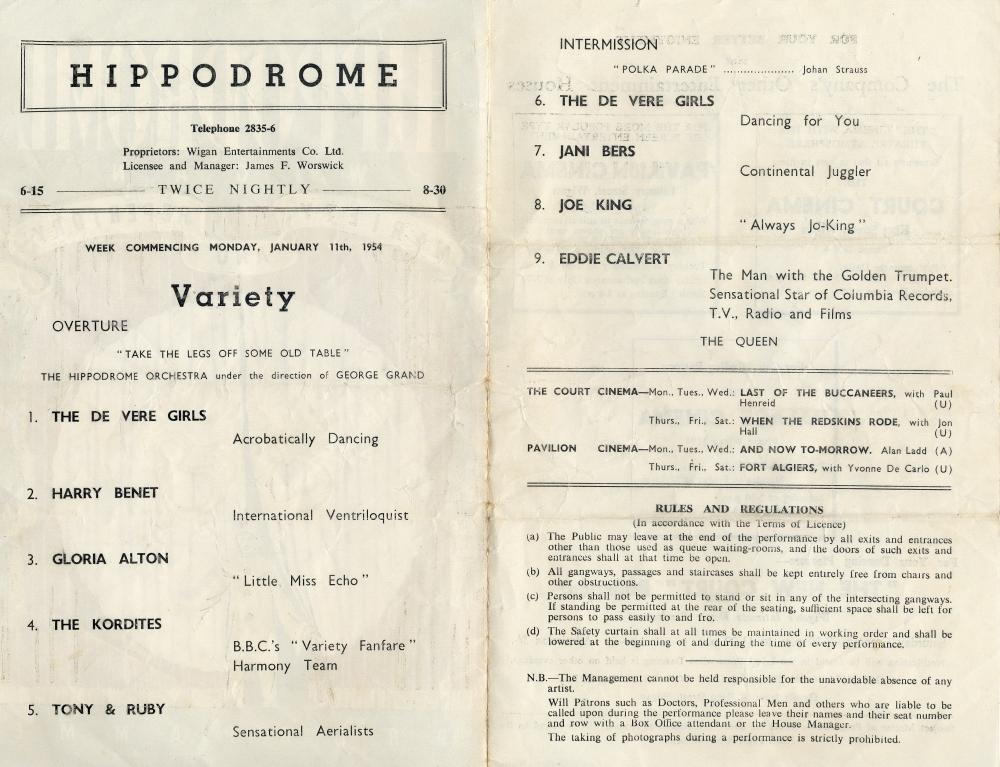 Programme January 11th 1954