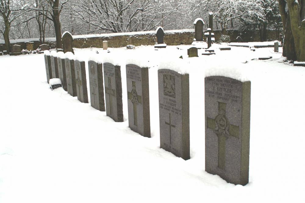 WW1 graves in Wigan Cemetery