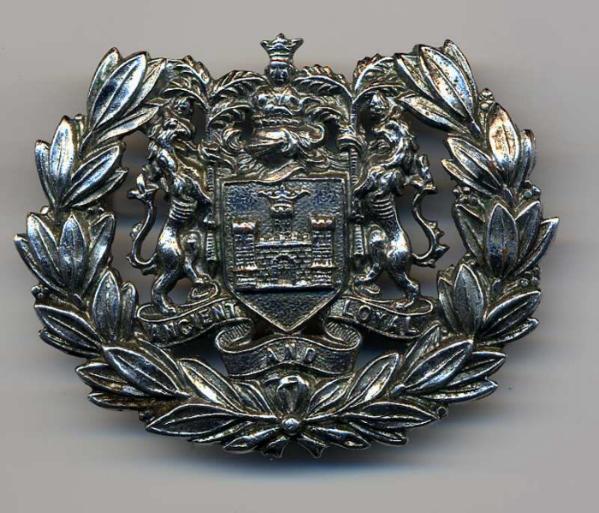 Coat of Arms cap badge.