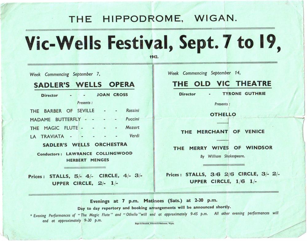The Hippodrome, Wigan poster 1942