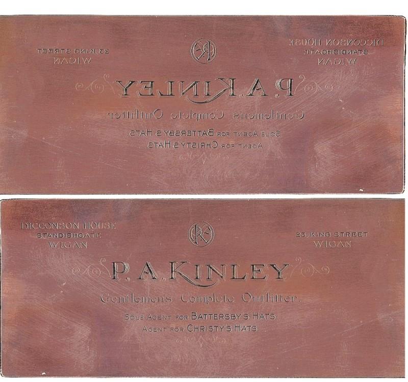 P.A.KINLEY Printing plate