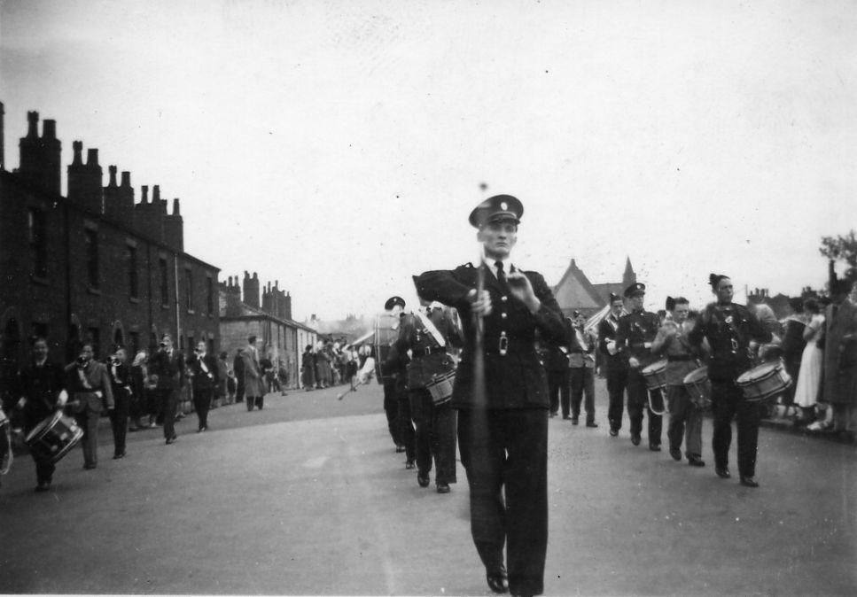 Fred Rosbottom as Drum Major at a St Andrew's Walking Day.