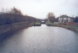 View down canal towards Wigan from Withington Lane Bridge.