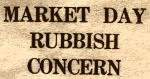 Market Day rubbish concern
