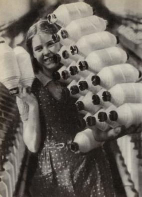 A Mill-girl, Source of Much of Wigan's Prosperity - Click for larger picture