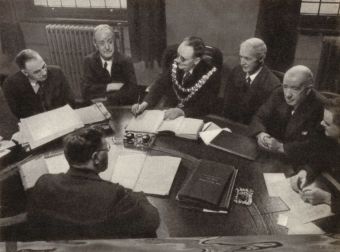 A Meeting of a Municipal Committee with His Worship in the Chair - Click for larger picture