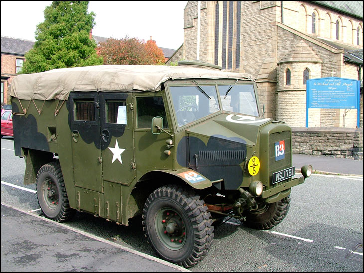 Army vehicle at the Charterhouse