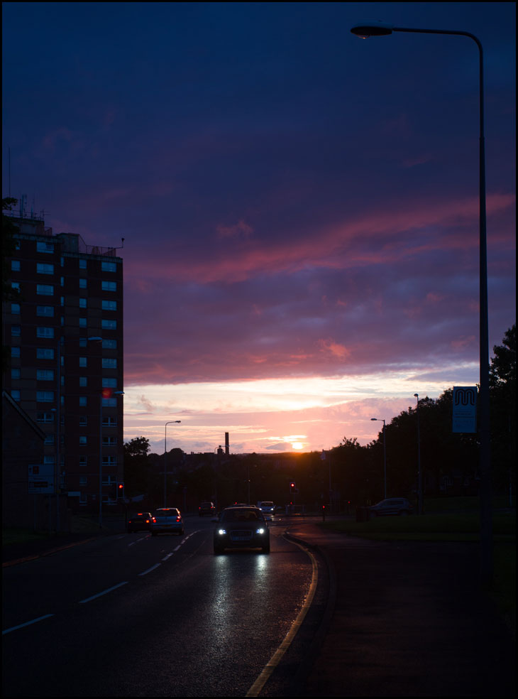 Sunset over Wigan