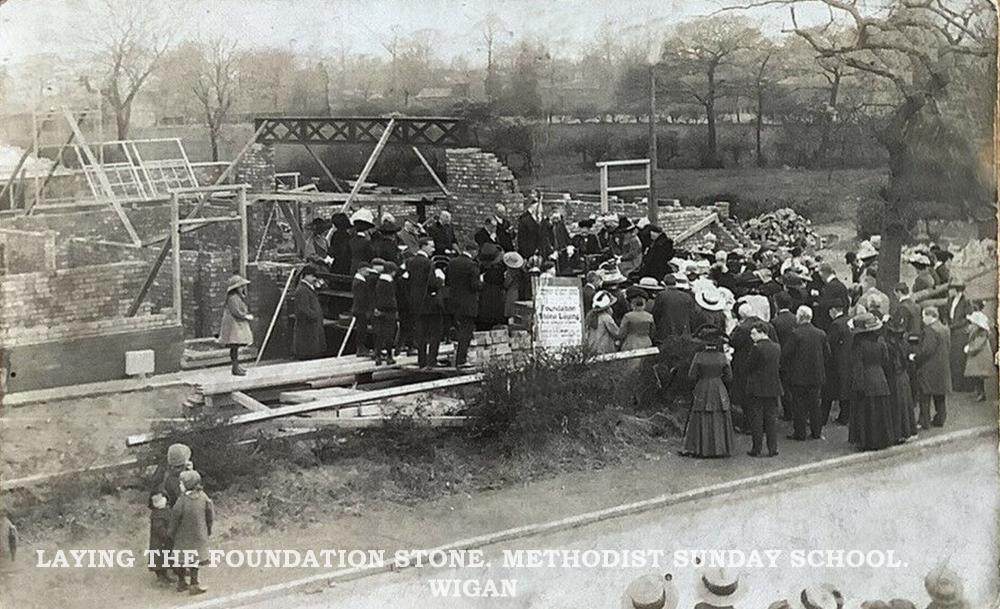FOUNDATION STONE LAYING EARLY 1900'S