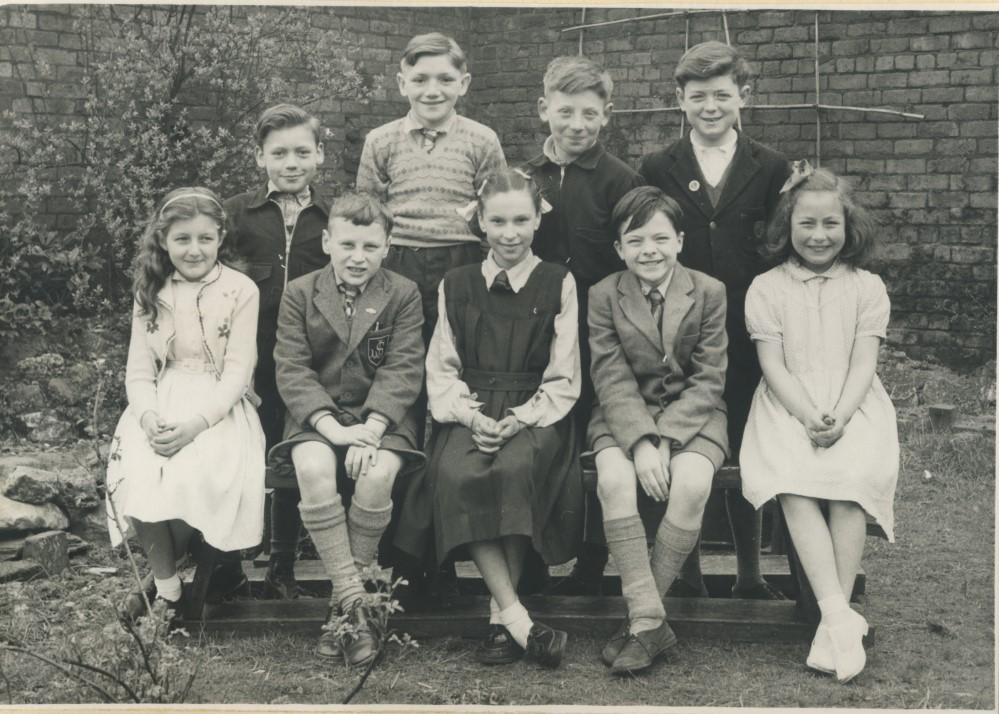 Group of  nine Boys and Girls. 1950's