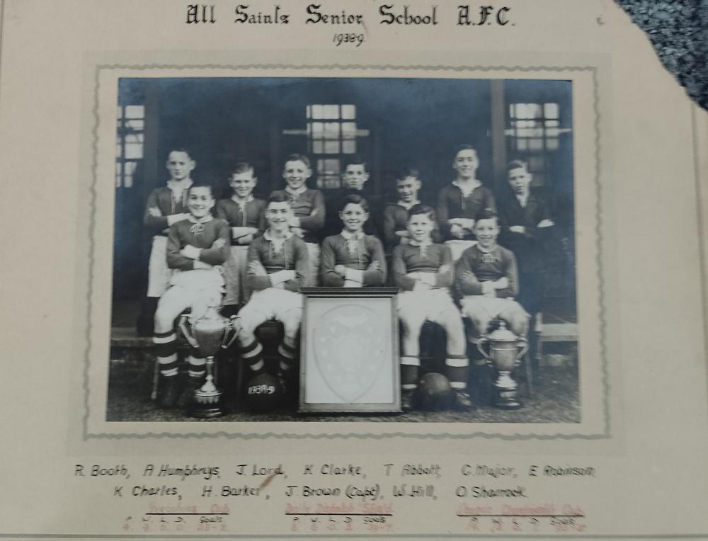 All Saints Boys Football team 1938/39