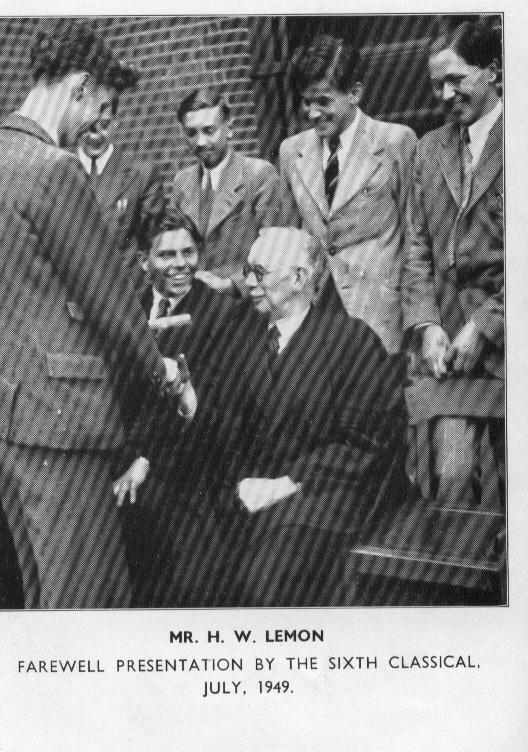 retirement of Mr. HW(Pat) Lemon 1949