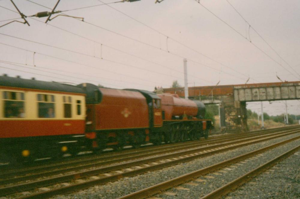 Southbound Steam Express At Springs Branch Circa 1995