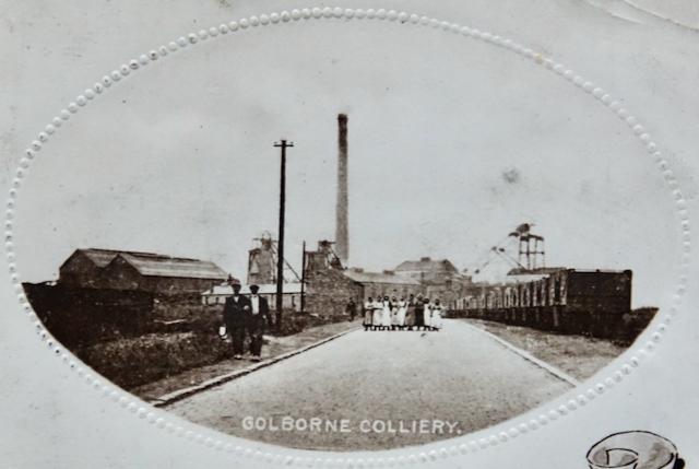 Golborne Colliery - detail, pre-WW1 post card