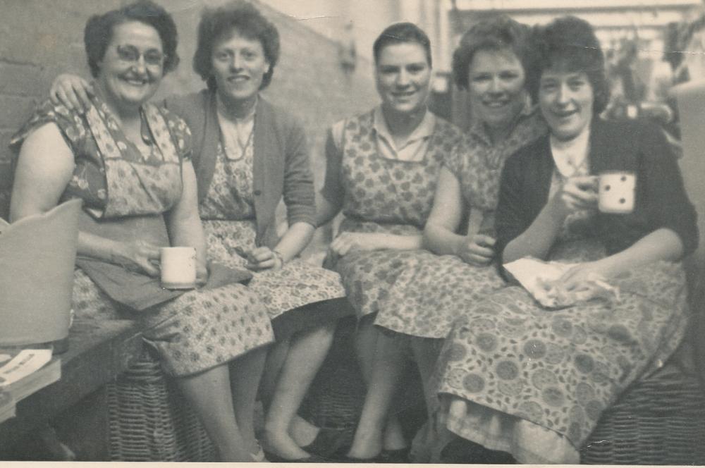 Dinner break in Eckersley's Weaving Shed early 50's