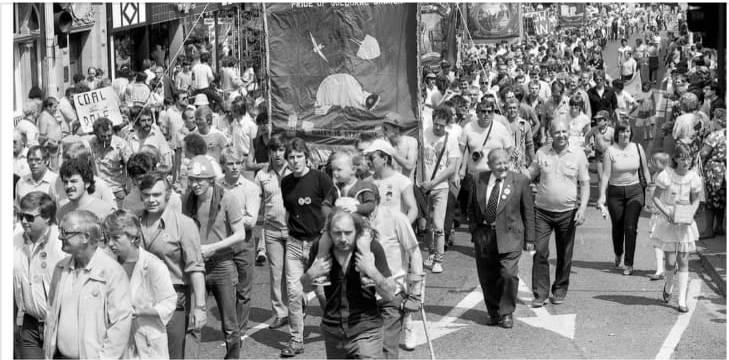 miners march in wigan 
