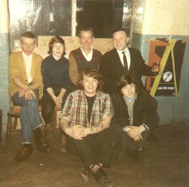 John Brown with workmates at May Mill c1969/70.
