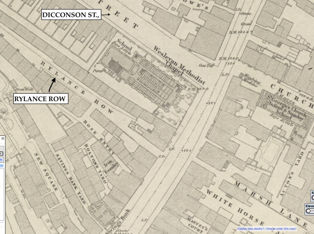 Rylance Row 1847 map.