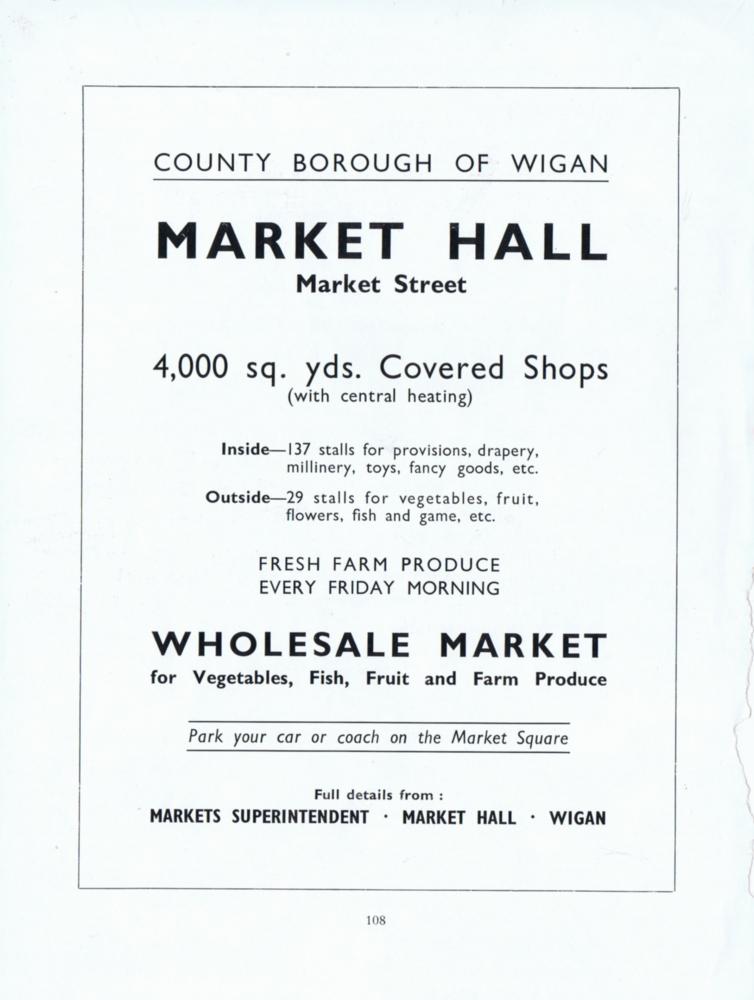 Page taken from a 1950's Wigan Handbook