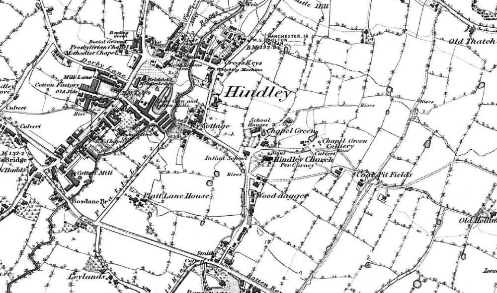All Saints Church, Hindley - Map.